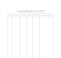 개선제안공법승인기각내역서 개선제안공법승인기각내역서